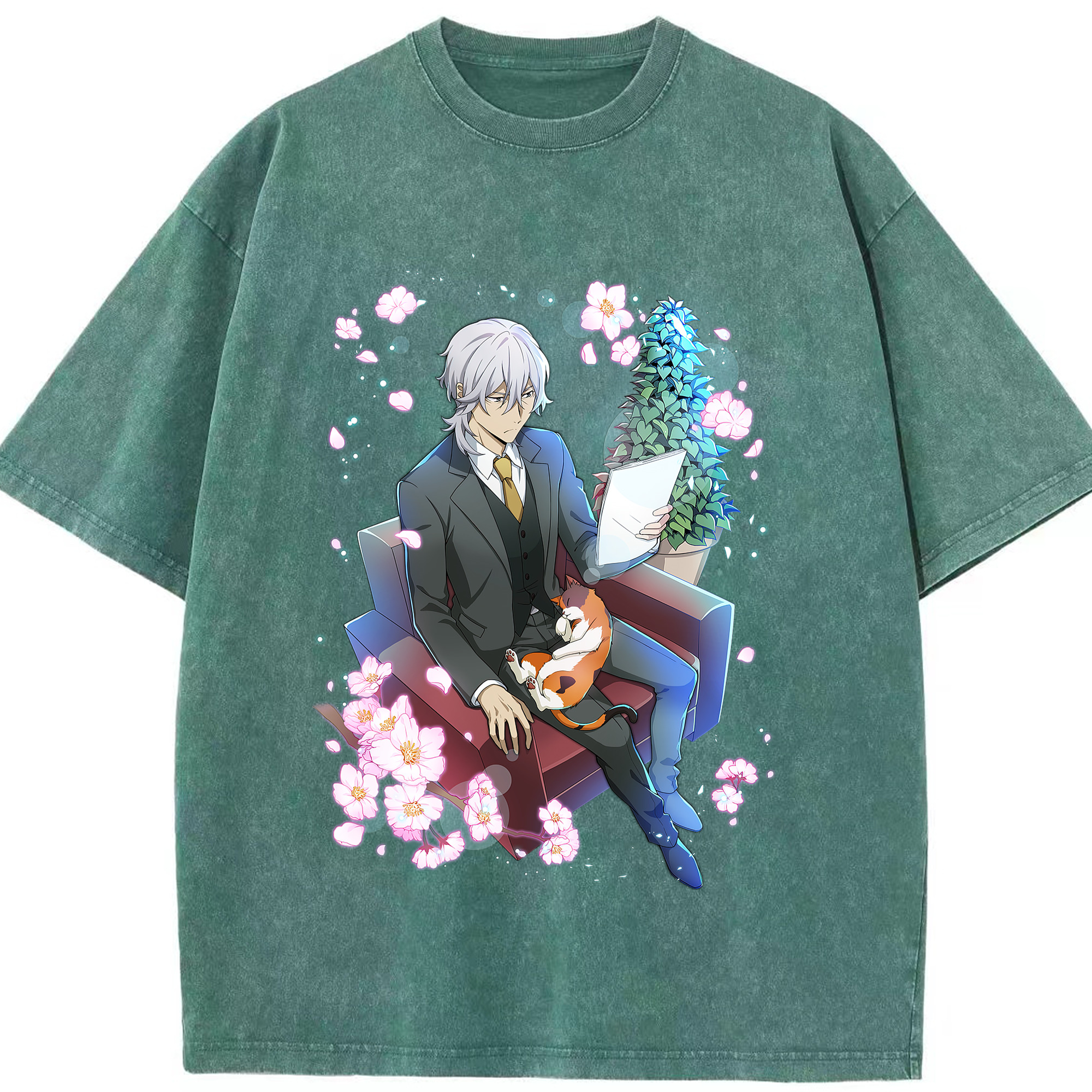 （画像用） 文豪ストレイドッグス Bungo Stray Dogs 綿100% ヴィンテージ風 半袖Tシャツ（フロントプリント）
